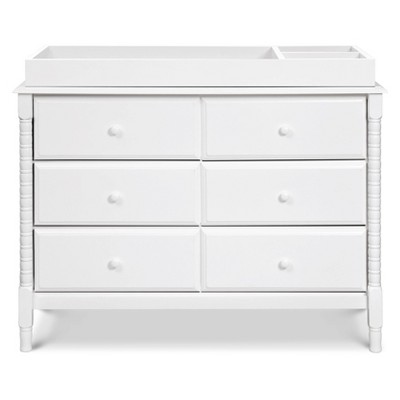 White Spindle 6-Drawer Nursery Dresser