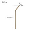 Unique Bargains Smooth Large Cocktail Coffee Juice Reusable Metal Straws 2 Pcs - 2 of 3