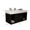 Bathroom Vanities With Ceramic Sink,Bathroom Storage Cabinet With 2 Drawers and 2 Storage Spaces,Floating Bathroom Vanity-Maison Boucle - 4 of 4