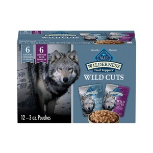 Blue Buffalo Wilderness Trail Toppers Wild Cuts High Protein Natural Wet Dog Food Variety Pack with Chicken and Beef Bites - 3oz/12ct - 1 of 4