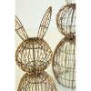 Rustic Twig and Iron Rabbit Sculptures – Set of 2 – 30" Tall by Kalalou - 3 of 4