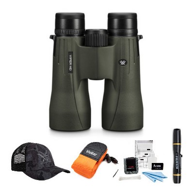 Vortex 10x50 Viper HD Roof Prism Binoculars with Float Strap & Accessory Bundle