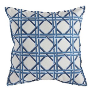 Kensington Garden 20"x20" Oversize Cane Cotton Canvas Square Throw Pillow Cover - 1 of 3