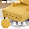 Okak Modern Small Chenille Fabric Single Sofa Lounge Recliner for Living Room Bedroom,Rest Chair Sleeper Sofa with Comfy Backrest & Armrests - 3 of 4