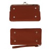 CTM Women's Fashion Kiss Lock Wristlet Vegan Leather Wallet - 3 of 4