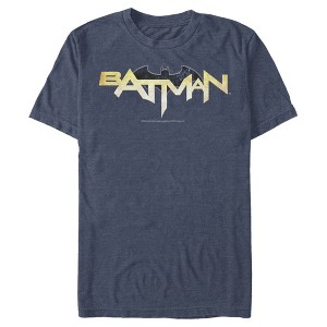Men's Batman Logo Messy Text T-Shirt - 1 of 3
