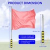 Unique Bargains Telescopic Handheld Stainless Steel Non-slip Grip Flag Pole 1 Pc - 2 of 4