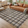 Modern Geometric Striped Area Rug Washable Rugs for Living Room Easy Cleaning Floor Cover with Non-Slip Backing - 2 of 4