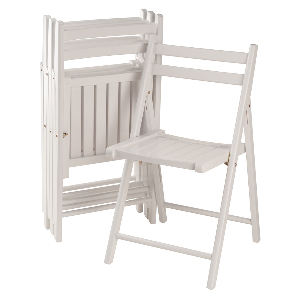 Photos - Computer Chair 4pc Robin Folding Chair Set White - Winsome