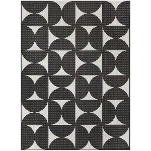 Camille Modern Geometric Rectangular Indoor/Outdoor Rug Black - Balta Rugs - 1 of 4