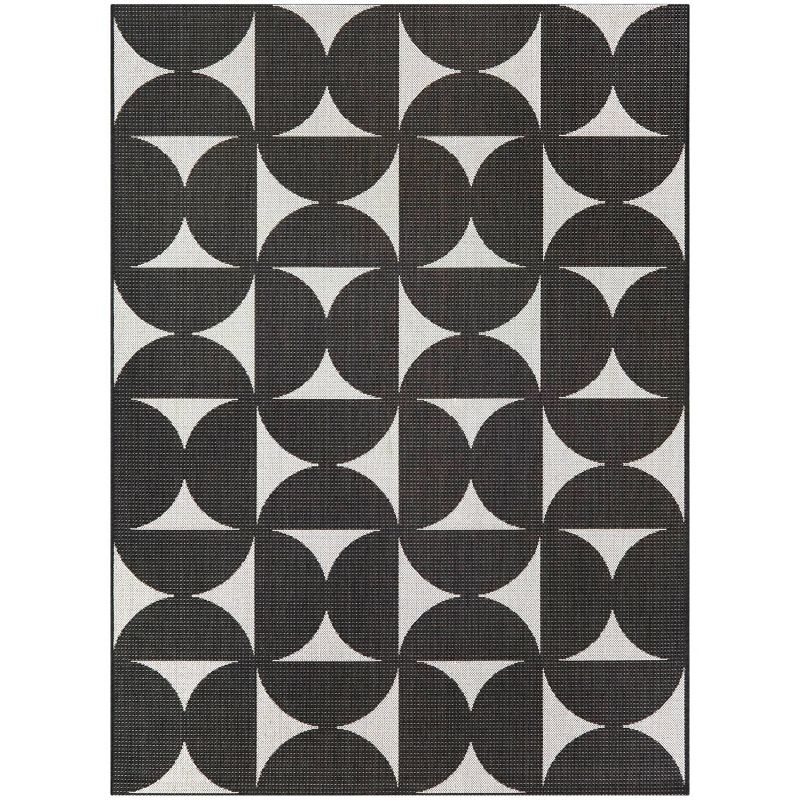 Camille Modern Geometric Rectangular Indoor/Outdoor Rug Black - Balta Rugs, 1 of 5