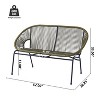 GDFStudio Chardean Outdoor Wicker Wrap Hammock Loveseat with Metal Frame - 3 of 4