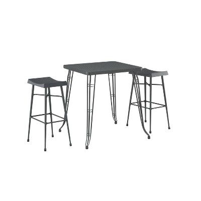 3pc Gilbert Pub Dining Set Gray - Boraam