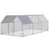 PawHut Metal Chicken Coop Run with Cover, Walk-In Outdoor Pen, Fence Cage Hen House for Yard - 4 of 4