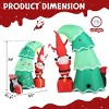 FURNIinspire Decorative Holiday Scene Props Christmas Inflatable Decor Christmas Tree with Santa Claus for Yard Mall, Multicolored, 35.4"*65"*74" - 3 of 4