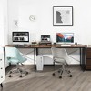 Costway L-shaped Reversible Computer Desk 2-person Long Table W/monitor  Stand : Target