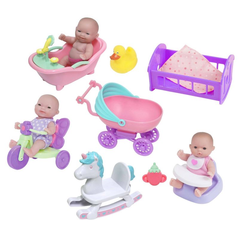 JC Toys Lots to Love Babies 5&#34; Mini Doll House with Dolls and Accessories, 3 of 5