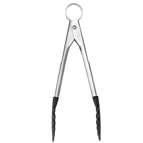 Cuisipro 9.5 Inch Silicone Locking Tongs, Black : Target