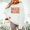 Sweater Weather Block Distressed - Women's Lightweight Garment Dyed Sweatshirt - 3 of 4