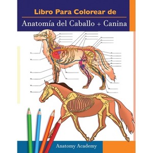 Libro para colorear de Anatomía del Caballo + Canina - by  Anatomy Academy (Paperback) - 1 of 1