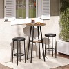 MaseiKar Bar Table, Round Pub Table, 2-Tier with Storage, 37.4" High Top for Small Spaces, with Top Particleboard for Kitchen,Rustic Brown - 4 of 4