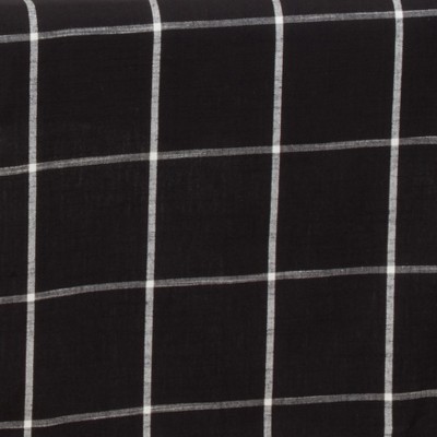 Black Windowpane Plaid Cotton Table Napkins (Set of 4)
