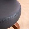 FERPIT Faux Leather Swivel Counter Bar Stools with Bentwood Legs (Set of 2) - 4 of 4