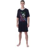 DC Comics Mens' The Joker Character Icon Nightgown Sleep Pajama Shirt