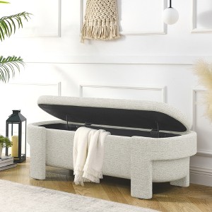 Upholstered Bench with Large Storage Space, End of Bed Storage Bench Ottoman for The Living Room, Entryway - 1 of 4