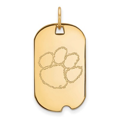Black Bow Jewelry 10k Yellow Gold Clemson Tigers NCAA Pendant