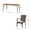 Christopher Knight Home Talbot Outdoor Acacia Wood and Wicker 7 Piece Dining Set with Cushion - 3 of 4