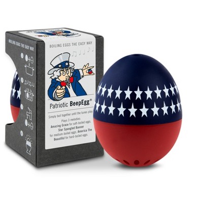 Patriotic Red and Blue Singing Egg Timer with Stars