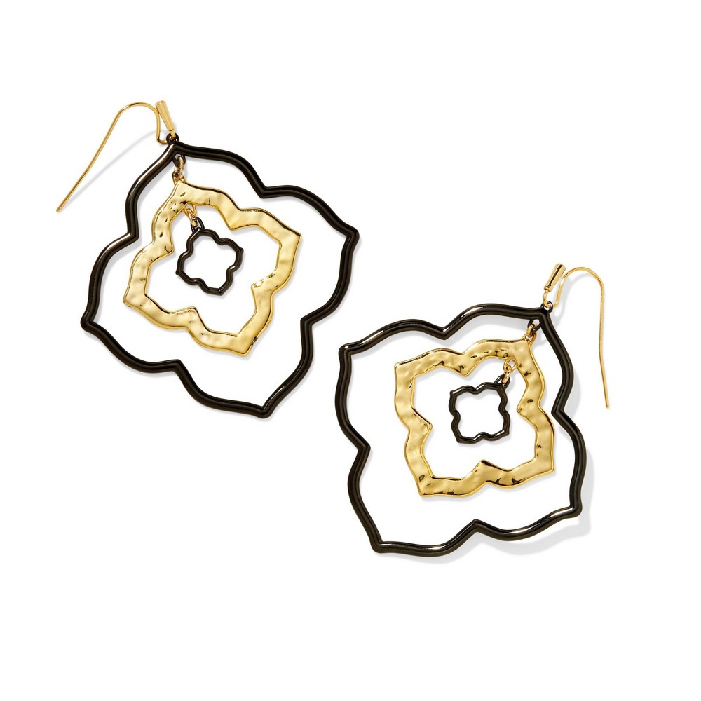 Kendra Scott Iris Statement Earrings - Gold/Gunmetal -  91214436