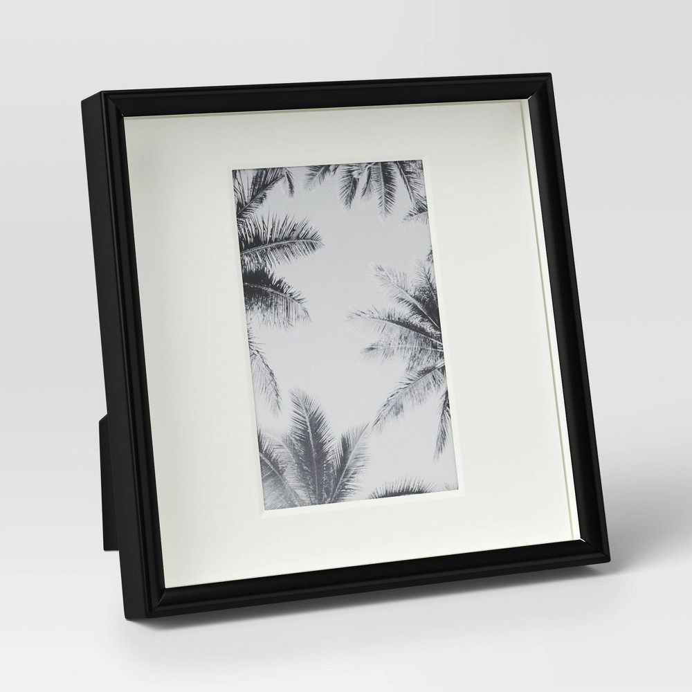 Photos - Photo Frame / Album 4"x6" Deep Profile Metal Table Frame Black - Threshold™