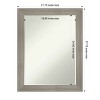 Amanti Art Grand Narrow Half-Inch-Bevel Framed Bathroom Vanity Wall Mirror - 3 of 4