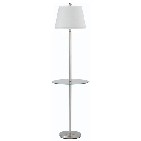 60 3 Way Andros Metal Floor Lamp With, Glass Tray Floor Lamp