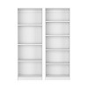 Okak Minimalism Bookshelf, Three-piece Book Shelves with 9 Open Shelves, Storage Organizer for Living Room, Office, White - 4 of 4