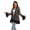 Anna-Kaci Women’s Sequin Mesh Cardigan with Sheer Embellished Sleeves and Flowing Open Front Design for Layering Style - 3 of 4