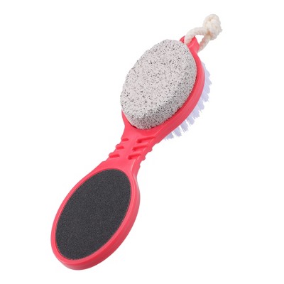 Unique Bargains Stainless Steel Foot File Removes Dead Skin Pedicure Foot  Scrubber With Clean Brush Black 3pcs : Target