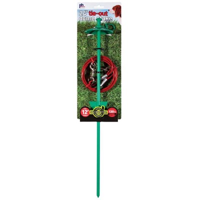 Prevue Pet Products 2123 Medium-Duty 24" Dome Tie-Out Stake with 12' Cable