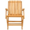 vidaXL Folding Patio Chairs Lawn Chair Outdoor Seating 2 Pcs Solid Wood Teak - 4 of 4