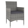 vidaXL 4-Piece Patio Chairs and Stools Set - PE Rattan Outdoor Furniture for Garden - 3 of 4