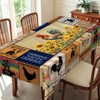 Farmhouse Tablecloth, Farm Country Rooster Plaid Rectangle Table Clothes for Dining Room, Party, Weddin Home Decor - 3 of 4