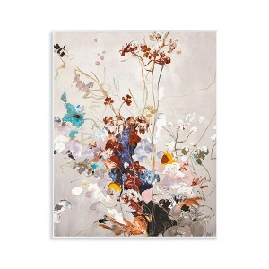 Stupell Industries Earth Tones Floral Abstraction Wall Plaque Art - 1 of 4