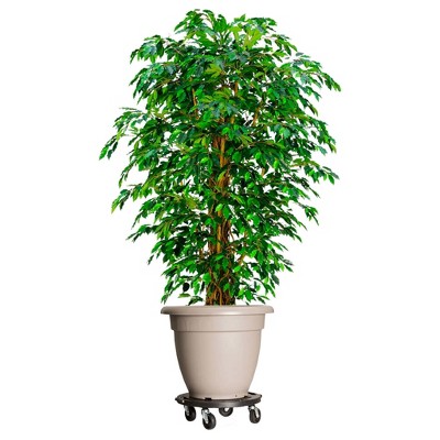 VidaXL Plant Trolleys with Wheels 3 pcs Diameter 15.7 in. Black 606.3 lb