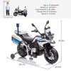 Jojoka 12V 7AH Kids Motorcycle, Ride On Police Motorcycle, Kids Car with High/Low Speed, 2 Storage Boxes, LED Lights, Spring Suspension - 2 of 4