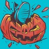 Girl's Design By Humans Halloween smashed pumpkin By BlackBerry55 T-Shirt - 2 of 2