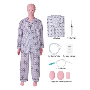 VEVOR Nursing Training Manikin, Male Life Size Demonstration Human Manikin for Nursing Training, Multifunctional Education Teaching Model Supplies - 1 of 4