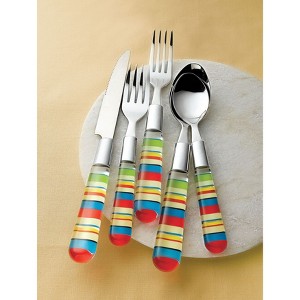 BrylaneHome Santa Fe Striped 20 Piece Flatware Set - 1 of 3