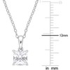 EVERLY JEWELRY | Sterling Silver Pendant with Gemstone and Created Gemstone – Multiple Stone Options - 3 of 4